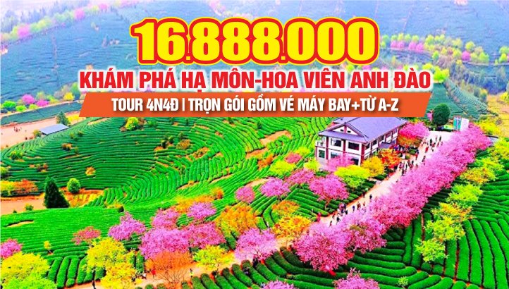 Tour du lịch Hạ Môn - Hoa Anh Đào 4N4Đ