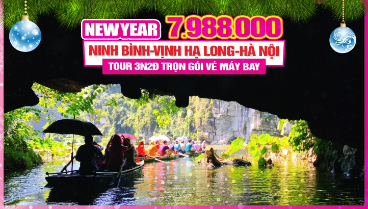 Tour du lịch Tết dương lich Hạ Long - Yên Tử - Bái Đính - Tràng An - Ninh Bình 3N2Đ