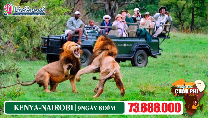 Du lịch Kenya 9N8Đ - khám phá Châu Phi hoang dã - Masai Mara - Lake Nakuru - Lake Naivasha - Hell's Gate - Ambuseli - Nairobi