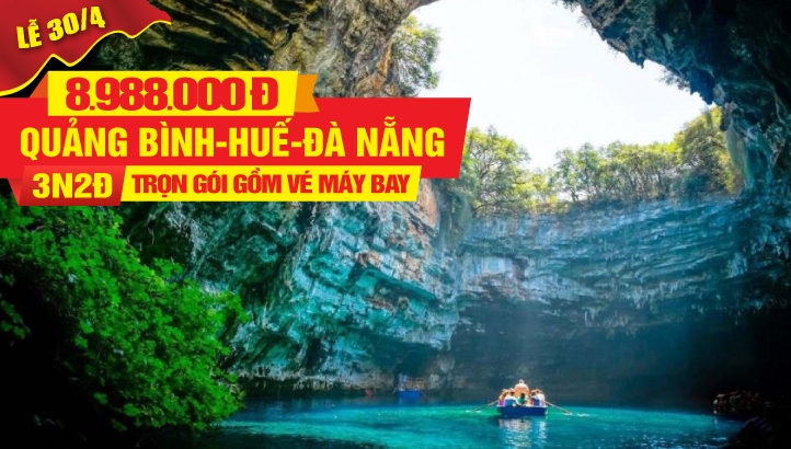 Tour du lịch lễ 30/4 Động Phong Nha Kẻ Bàng- Quảng Bình - Quảng Trị - Huế - Đà Nẵng - Hội An - Vinwonder & safari - Bà Nà Hills