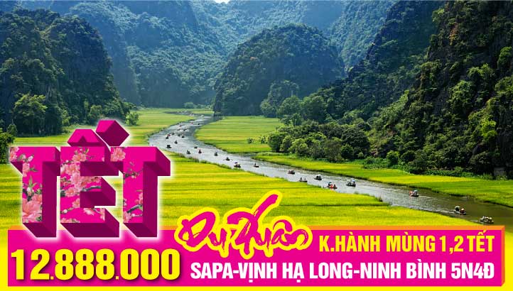 Tour Tết Nguyên Đán Hà Nội-Sapa-Fansipan-Vịnh Hạ Long-Ninh Bình 5N4D