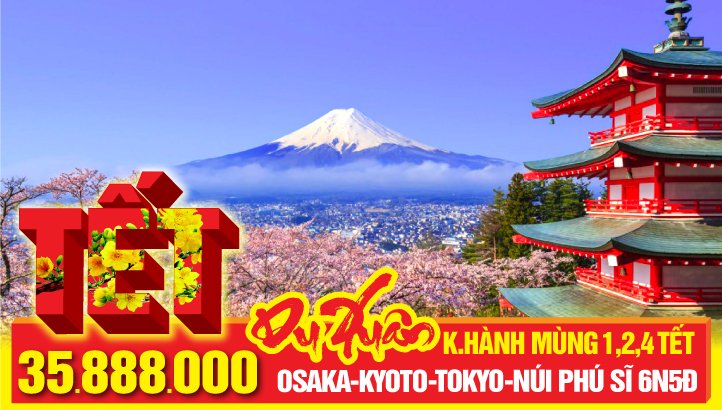 Du lịch Nhật Bản Tết Nguyên Đán CUNG ĐƯỜNG VÀNG Osaka - Kyoto - Kobe - Nara - Nagoya - Núi Phú Sĩ - Tokyo - Narita 6N5Đ Bay thẳng Vietnam Airlines