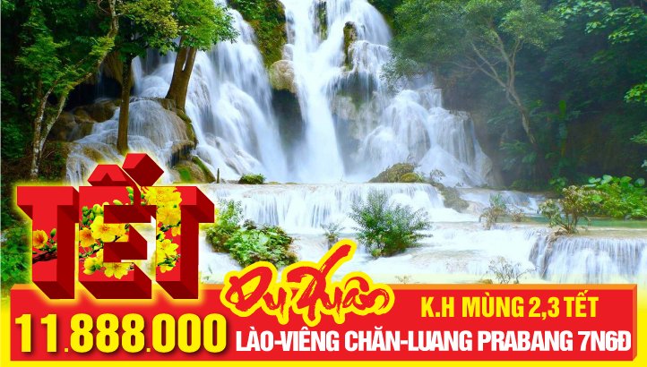 Tour Tết Nguyên Đán Lào - Thủ đô Viêng Chăn - Cố đô Luang Prabang - Savanaket - Pakse - 7N6Đ | Khởi hành Mùng 2, 3 Tết