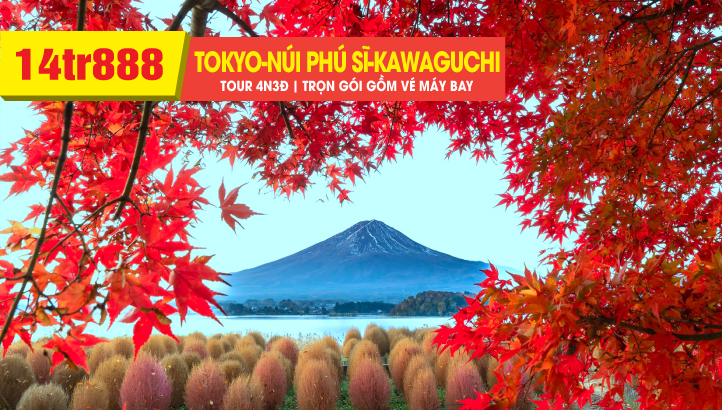 Tour du lịch Nhật Bản -Thủ đô Tokyo - Núi Phú Sĩ - Làng cổ Oshino Hakkai - Hồ Kawaguchi - Trải nghiệm mua sắm - rẻ chưa từng có