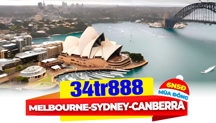 Tour du lịch ÚC mùa tuyết rơi - Liên tuyến MELBOURNE - SYDNEY - Thủ đô CANBERRA 6N5Đ bay thẳng