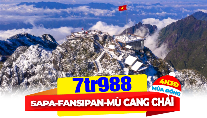 Tour du lịch HÀ NỘI - SAPA - FANSIPAN - MÙ CANG CHẢI 4N3Đ