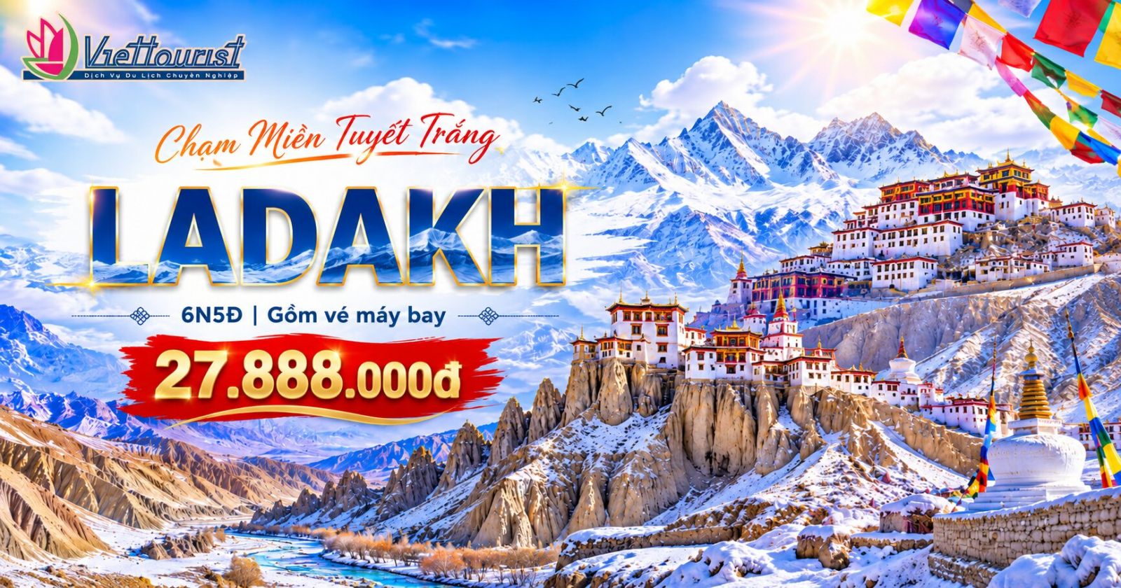 TOUR LADAKH MÙA ĐÔNG 6N5Đ – WHITE HIMALAYA