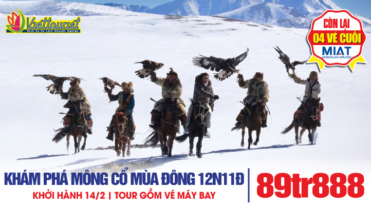 Tour Du Lịch Mông Cổ đặc sắc 12N11Đ | Trải nghiệm đi săn cùng Đại Bàng với bộ tộc Mông Cổ ở Ulgii - 