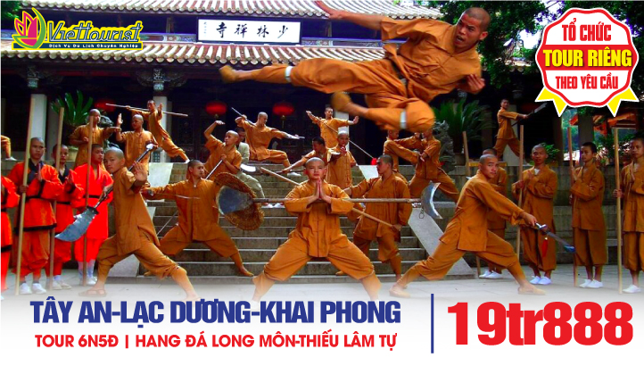 Tour du lịch Tây An - Tần Thuỷ Hoàng - Lạc Dương - Hang Đá Long Môn - Thiếu Lâm Tự - Khai Phong - Trịnh Châu 6N5Đ