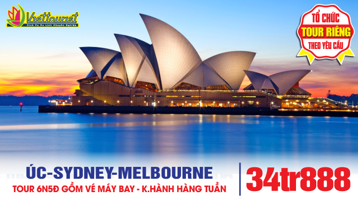 Tour Du Lịch ÚC Mùa Đông [Tháng 6 - 8] - Thành phố SYDNEY - MELBOURNE 6N5Đ bay thẳng