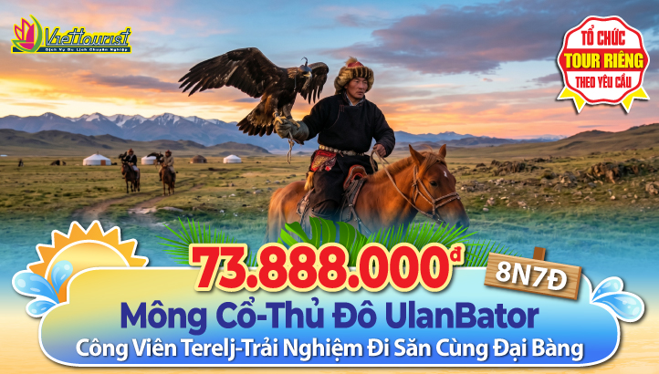 Tour Du Lịch Mông Cổ - Trải nghiệm tour đi săn cùng Đại Bàng ở Ulgii - Thủ đô Ulaanbaatar - công viên Terelj