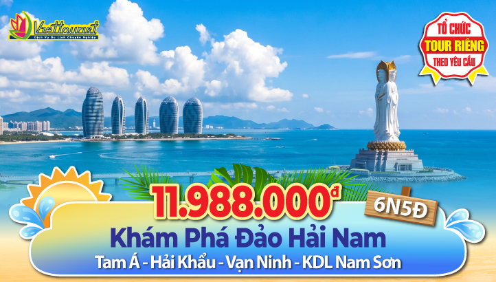 Tour du lịch Trung Quốc - Đảo Hải Nam - Tam Á - Hải Khẩu 6N5Đ
