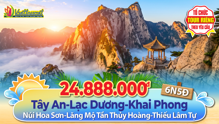 Tour Du lịch Hè Tây An - Núi Hoa sơn - Lạc Dương - Khai Phong 6N5Đ