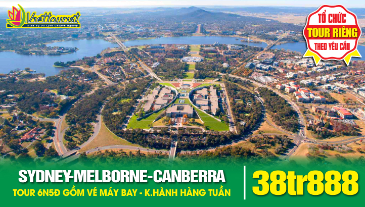 Du lịch Úc Mùa Hè [Tháng 12 - 02] - Thành phố SYDNEY - Thủ đô CANBERRA - MELBOURNE 6N5Đ Bay thẳng toàn chặng