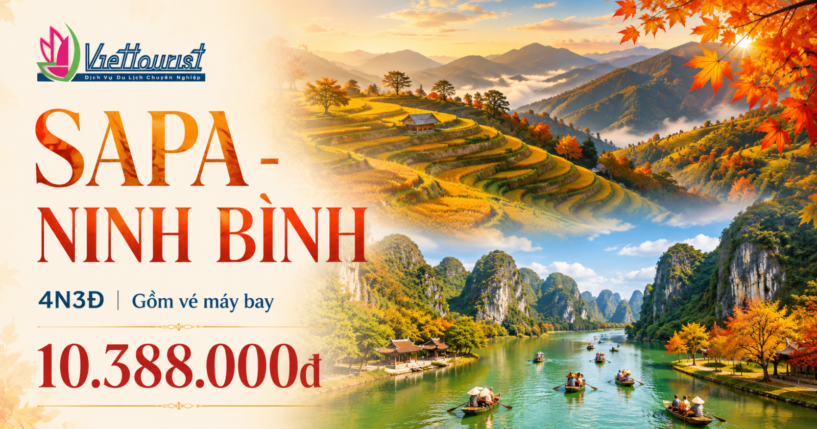 HÀ NỘI - SAPA - FANSIPAN - NINH BÌNH 4N3Đ