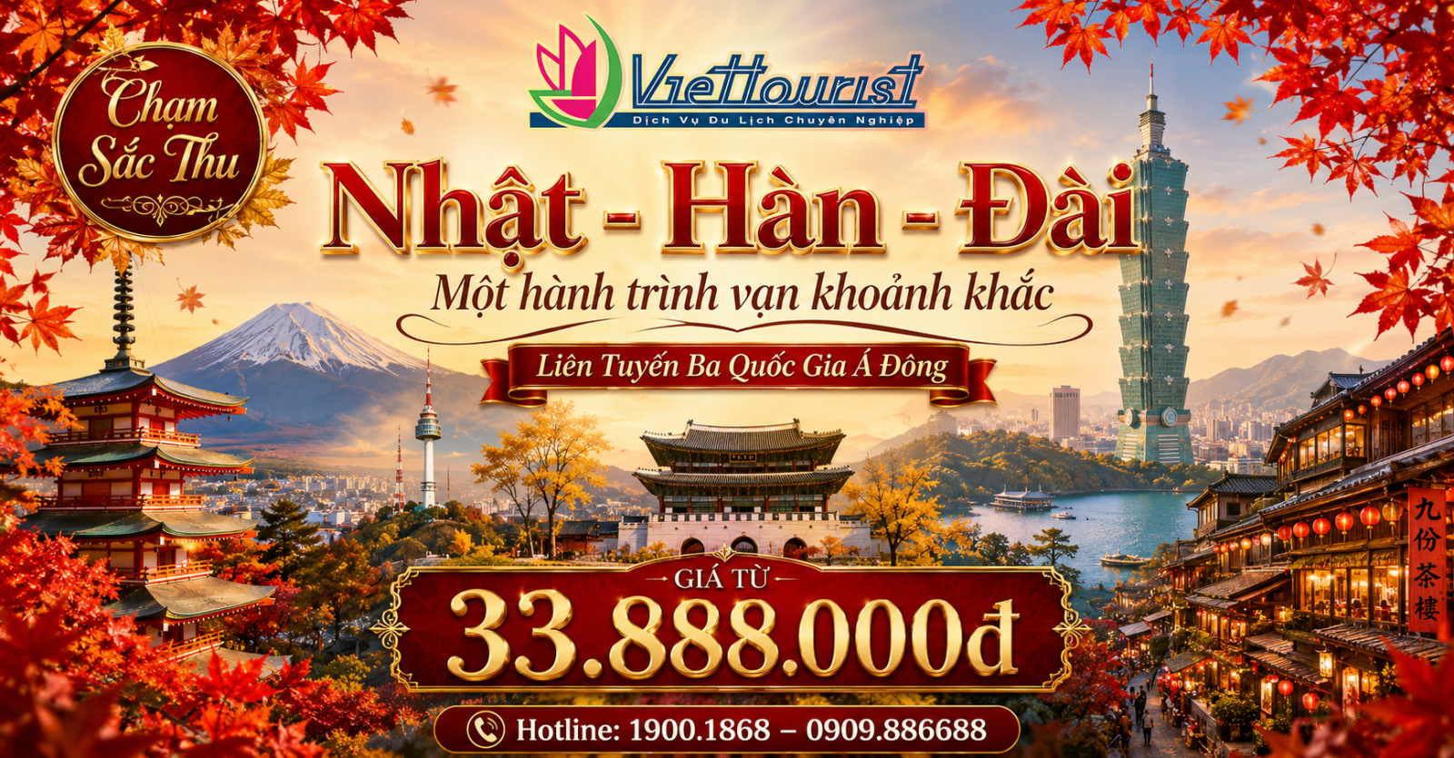 Tour Nhật-Hàn-Đài liên tuyến