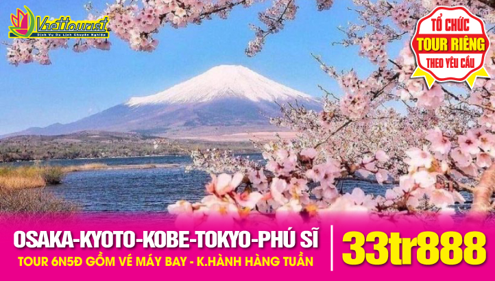 Tour du lịch Nhật Bản Mùa Hoa Anh Đào 6N5Đ - Cung Đường Vàng Rồng Bay | Kansai - Osaka - Kyoto - Thắng Cảnh Hồ Biwa - Gifu - Takayama - Làng cổ tích SHIRAKAWAGO - Toyama - Núi Phú Sỹ - thủ đô Tokyo - Haneda