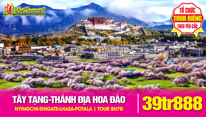 Tour du lịch Tây Tạng Mùa Hoa Anh Đào 8N7Đ| Thánh địa Hoa Anh Đào Nyingchi – Shigatse – Lhasa - Biển rừng LULANG
