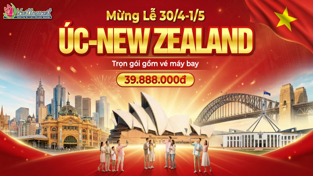 Chùm tour Úc & New Zealand lễ 30/04 - Khám phá mùa thu vàng Châu Đại Dương