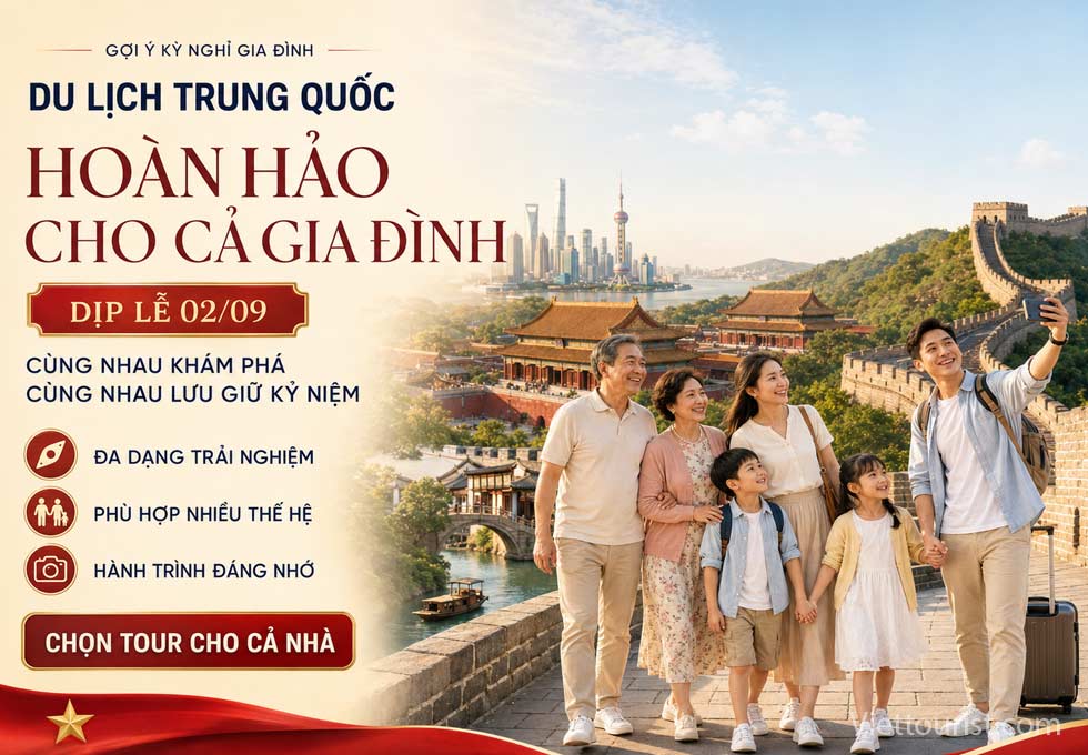 Tour Du Lịch Trung Quốc Hoàn Hảo Cho Cả Gia Đình Dịp Lễ 2/9