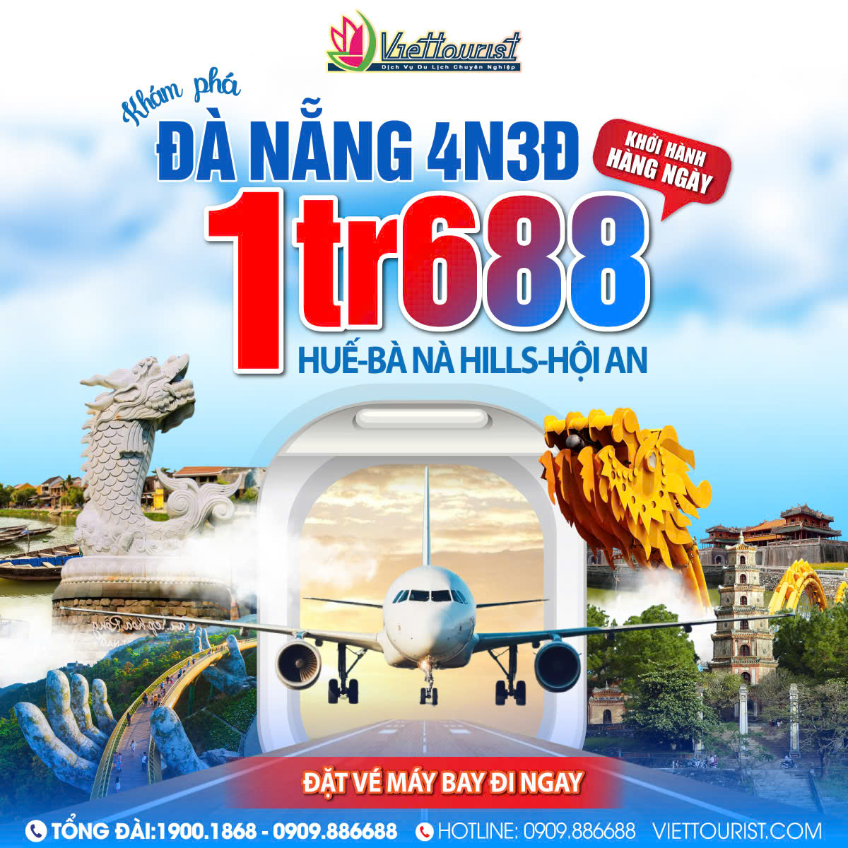 CHƯƠNG TRÌNH KÍCH CẦU DU LỊCH MIỀN TRUNG - ĐÀ NẴNG - BÀ NÀ HILLS - HỘI AN - CỐ ĐÔ HUẾ 3N2Đ