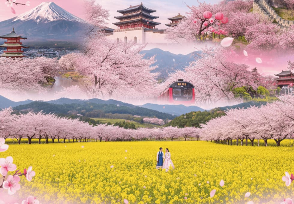 Tháng 3 - 4 Đông Bắc Á: Chạm Vào Mùa Hoa Đẹp Nhất