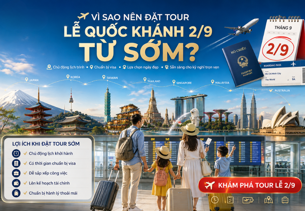 7 lý do giúp bạn chủ động hơn cho kỳ nghỉ Quốc khánh