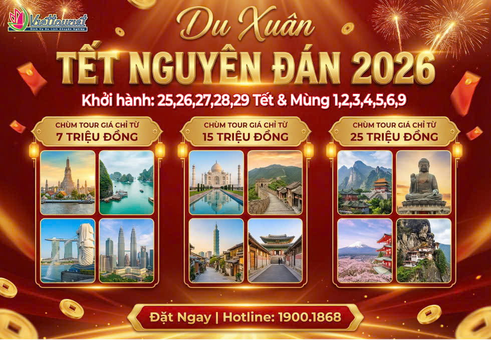 TỔNG HỢP TOUR TẾT 2026: NÊN ĐI ĐÂU VỚI NGÂN SÁCH CỦA BẠN?