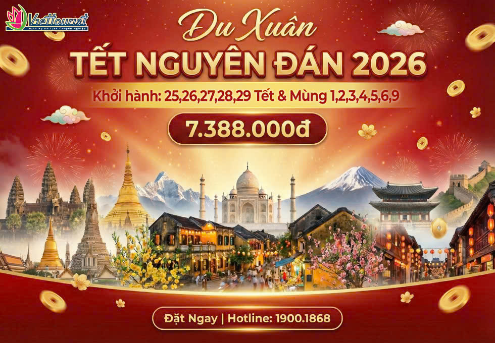 LỊCH TOUR TẾT 2026 NGÀY ĐẸP - Còn nhận khách