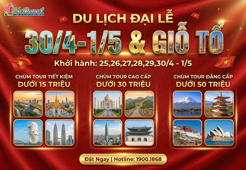 Top Tour Nước Ngoài Dịp Lễ 30/4 - 01/05 Đáng Đi Nhất Theo Từng Ngân Sách