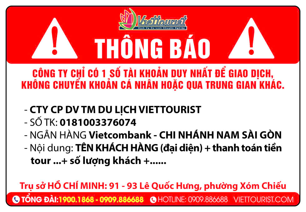 CẢNH BÁO MẠO DANH VIETTOURIST