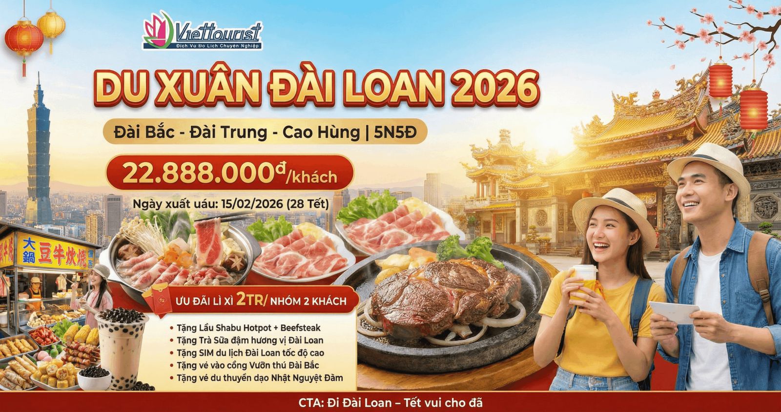 Tết Âm lịch ở Đài Loan: Những trải nghiệm nhất định phải thử một lần trong đời