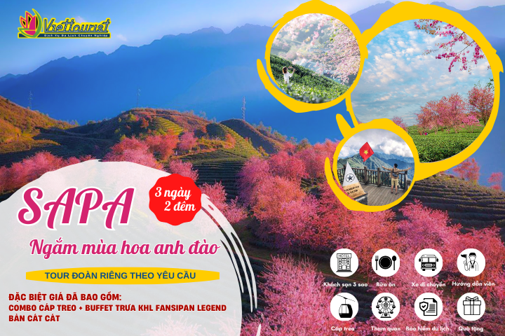 SAPA 3N2Đ - MÙA HOA ANH ĐÀO - TOUR SAPA 3N2Đ | TOUR SAPA 3N2Đ TỔ CHỨC ĐOÀN RIÊNG - Khởi hành theo yêu cầu