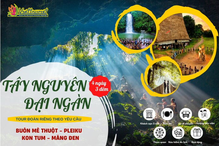 BUÔN MÊ THUỘT - PLEIKU - KON TUM - MĂNG ĐEN 4N3Đ| KHÁM PHÁ TÂY NGUYÊN ĐẠI NGÀN | TOUR TÂY NGUYÊN TỔ CHỨC ĐOÀN RIÊNG - Khởi hành theo yêu cầu