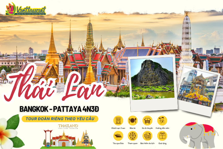 THÁI LAN 4N3Đ | BANGKOK – PATTAYA - ĐẢO SAN HÔ CORAL ISLAND 4N3Đ | DU LỊCH THÁI LAN TỔ CHỨC ĐOÀN RIÊNG - Khởi hành theo yêu cầu | Thái Lan 4N3Đ